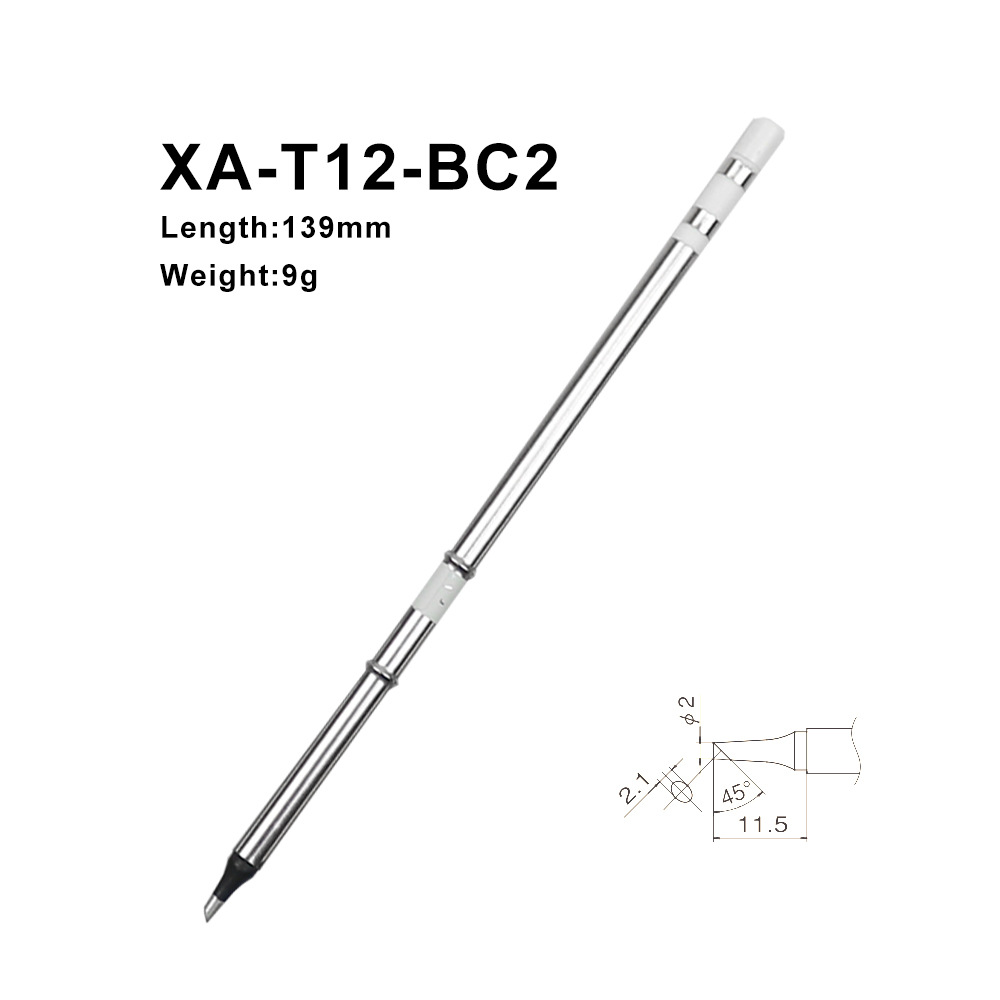 Soldering Station T12 Oled - QUICKO XA Hochwertige T12-BC2 Lötkolbenspitzen Schweißköpfe