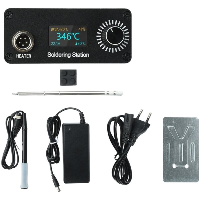 Soldering Station T12 Oled - B23B T12 Tragbare Mini-Digital-Lötstation für Heimreparaturen,